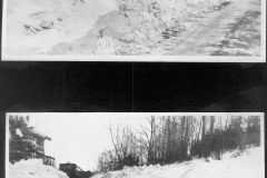 Huge snow banks up driveway